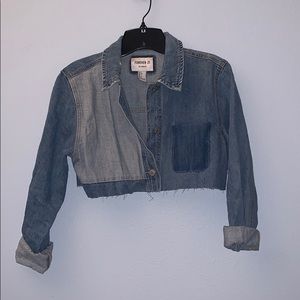 Very cropped denim jacket